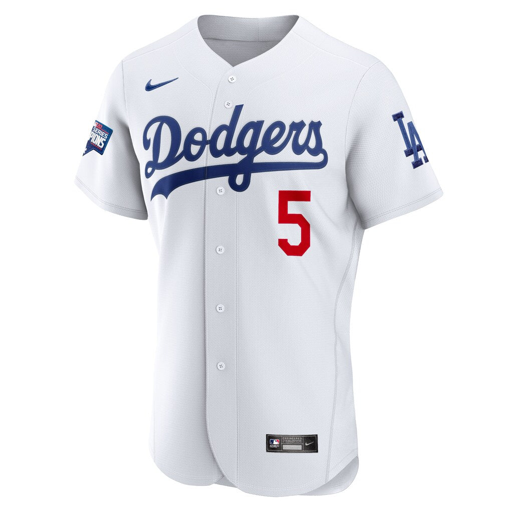 Men's Los Angeles Dodgers Corey Seager White 2020 World Series Champions Home Authentic Player Jersey