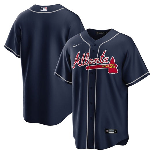 Men's Atlanta Braves Navy Alternate Replica Team Jersey